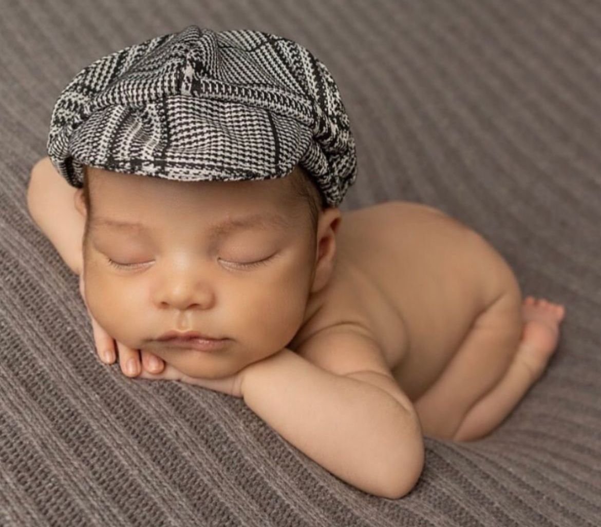 Boina José Xadrez Preta e Branca NB