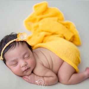 Combo Wrap amarelo Bela + headband