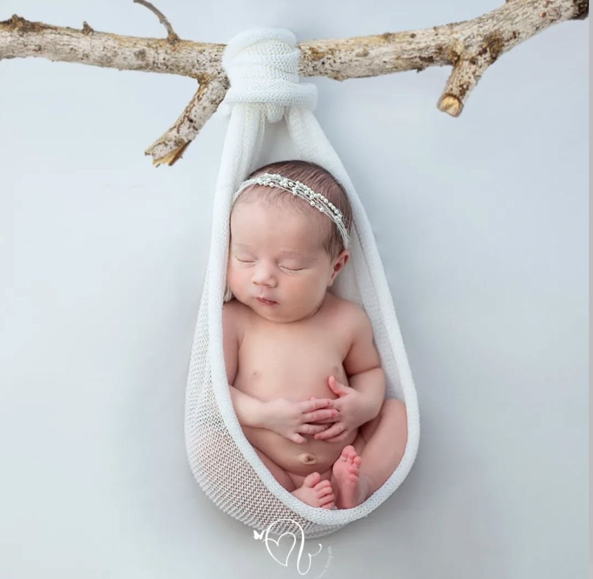 Combo Wrap branco + headband luz