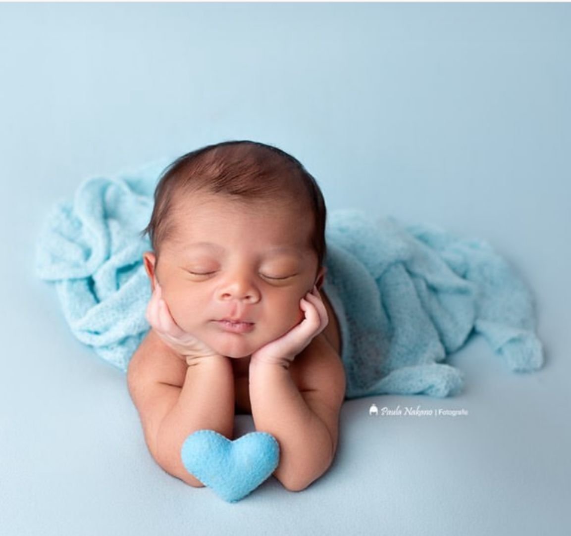 Mini Coração azul céu