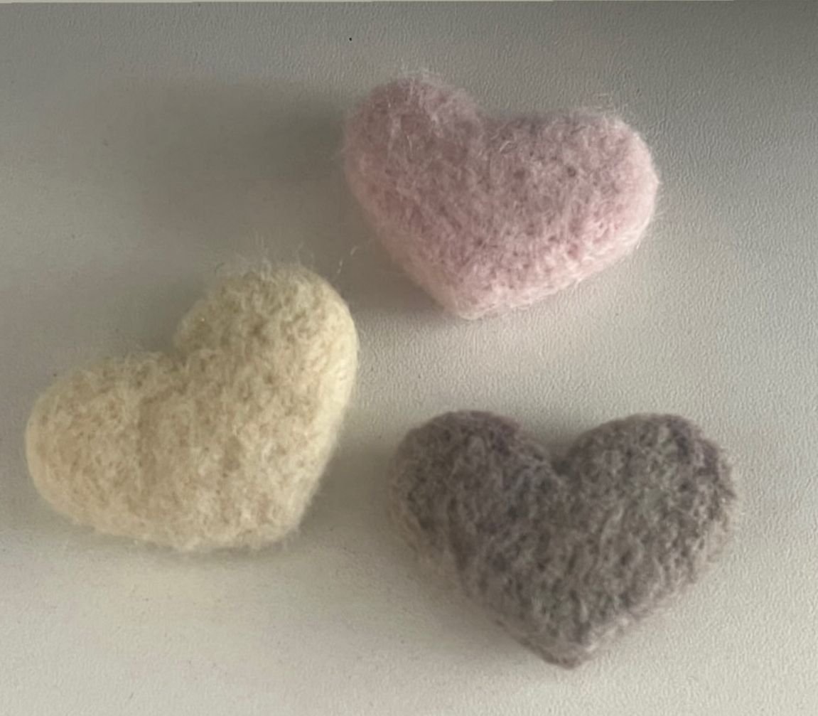 Combo de Mini Coração Feltrado